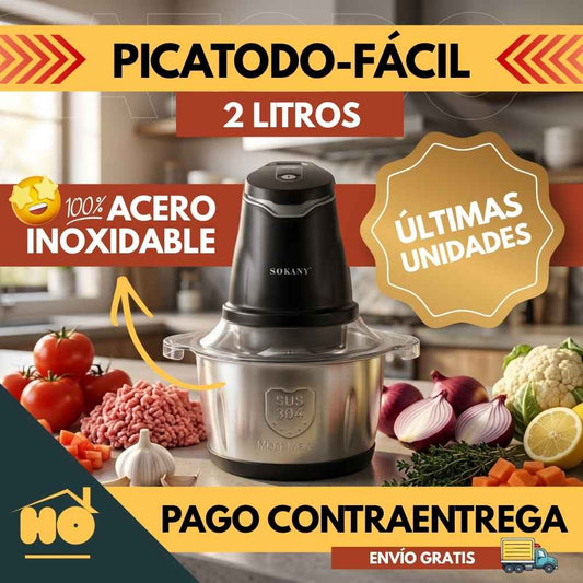 PICATODO-FÁCIL ELÉCTRICO DE ACERO INOXIDABLE (2 LITROS) 😱